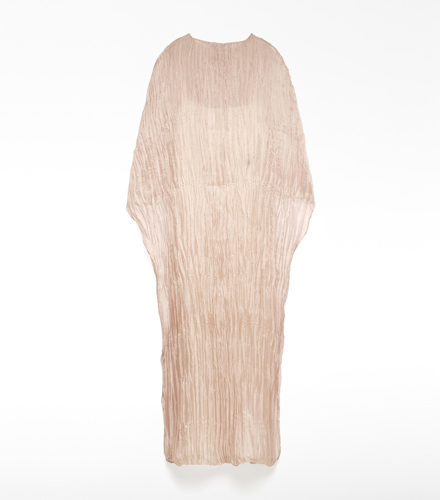 Crinkle Dress with Cape Light Pink