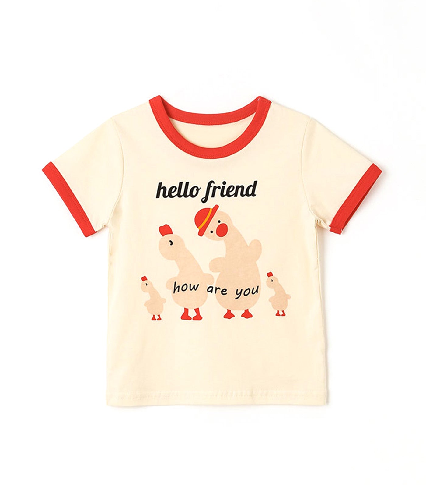 Duck Friends Top Ivory