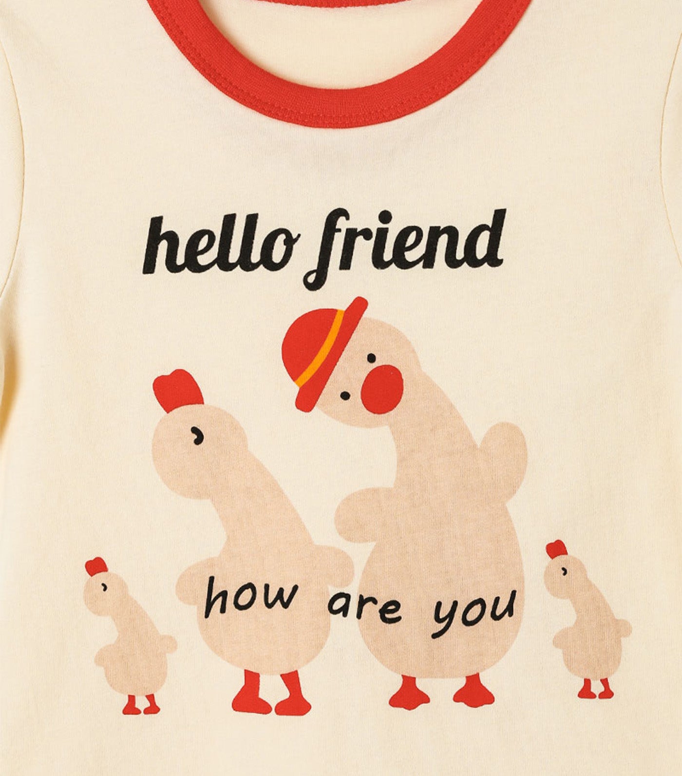 Duck Friends Top Ivory