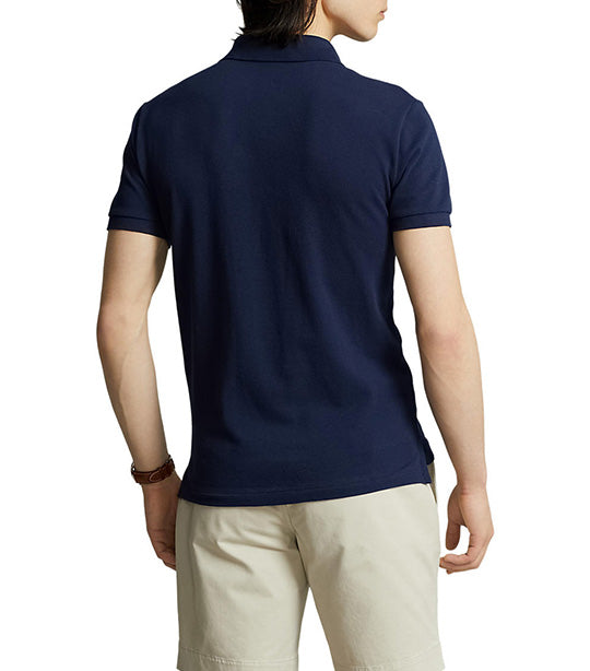 Men's Custom Slim Fit Big Pony Mesh Polo Shirt Newport Navy