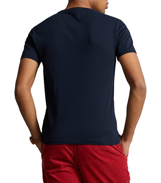 Men's Custom Slim Fit Jersey T-Shirt Polo Aviator Navy