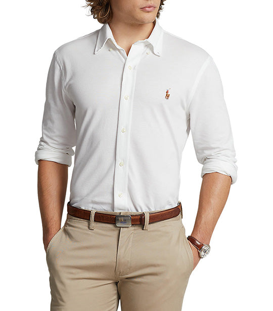 Men's Knit Oxford Shirt White
