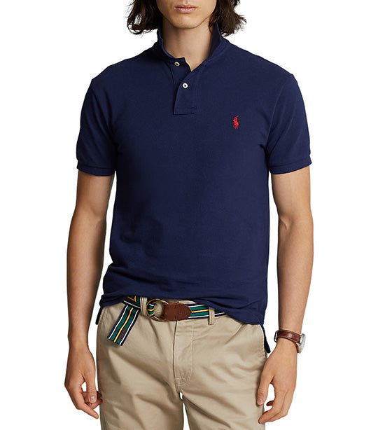 【Polo Ralph Lauren 】ニューポートネイビー Polo Ralph Lauren Men's Custom Slim Fit Mesh Polo Shirt