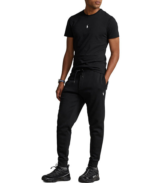 Men's Custom Slim Fit Jersey T-Shirt Polo Black