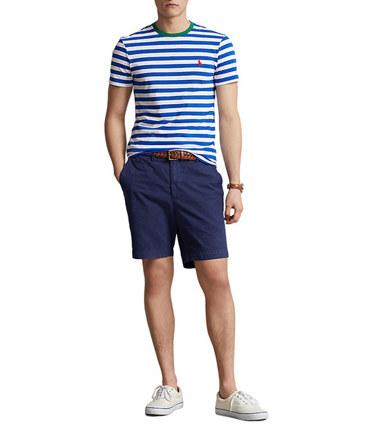 Men's Custom Slim Fit Striped Jersey T-Shirt Pacific Royal/White
