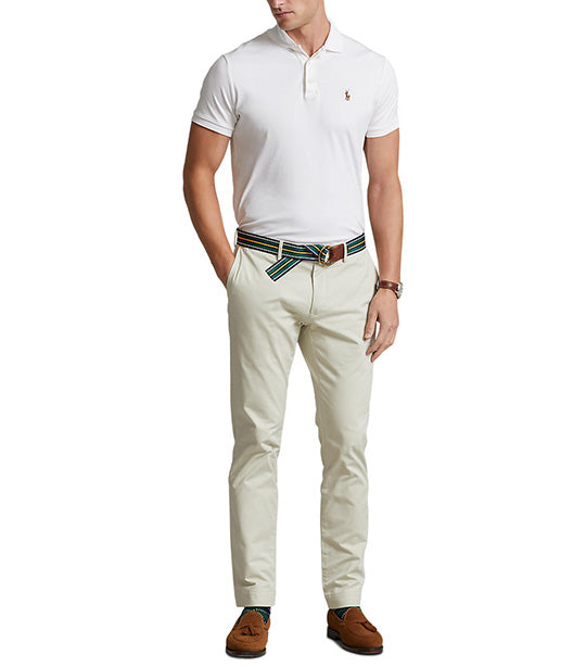 Men's Custom Slim Fit Soft Cotton Polo Shirt White