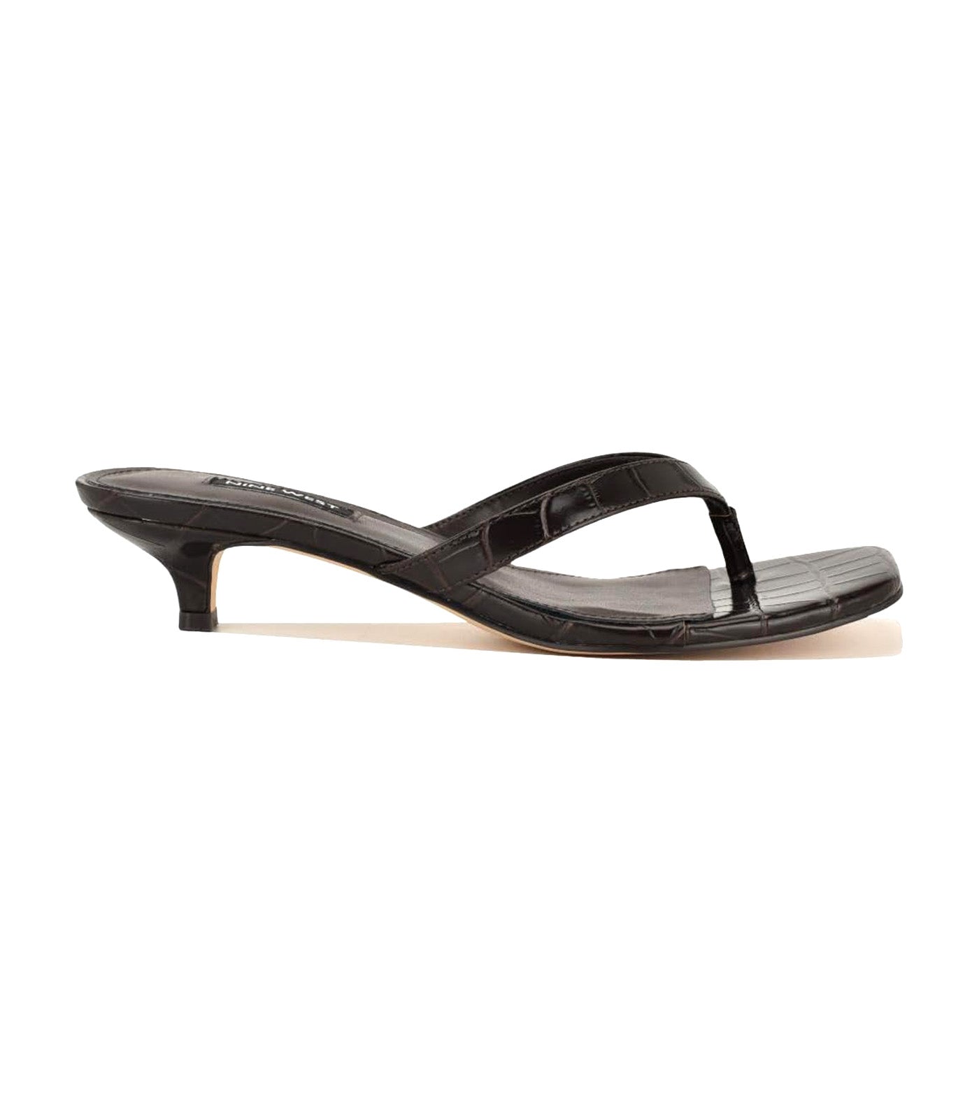 Cassa Croc Textured Heeled Sandals