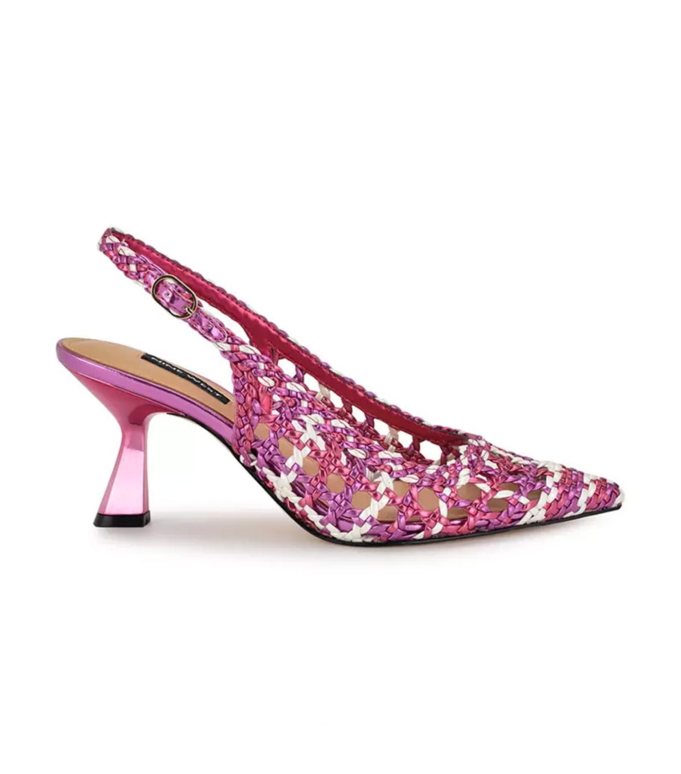 Madalene Woven Slingbacks Pink Multi