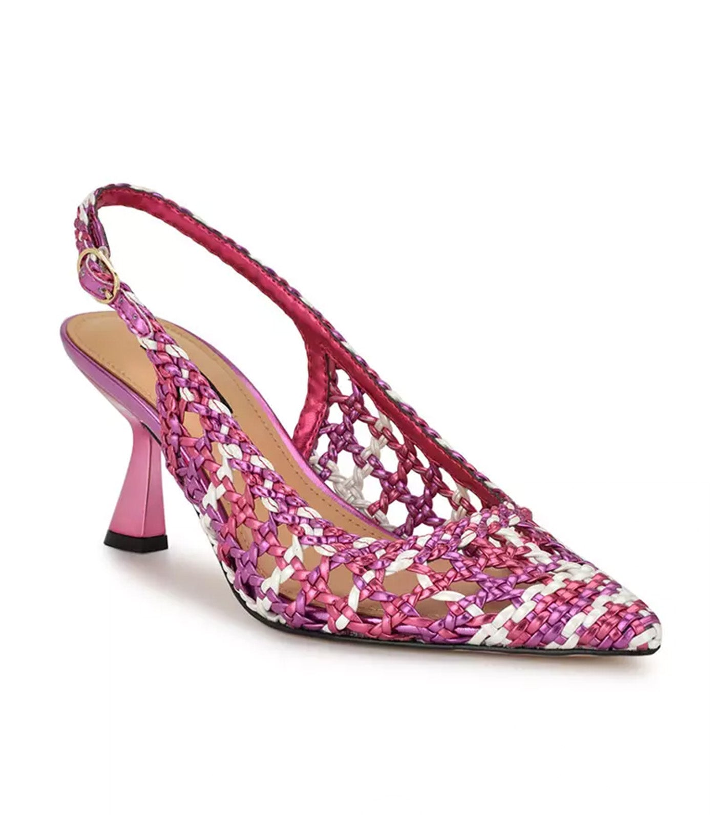 Madalene Woven Slingbacks Pink Multi