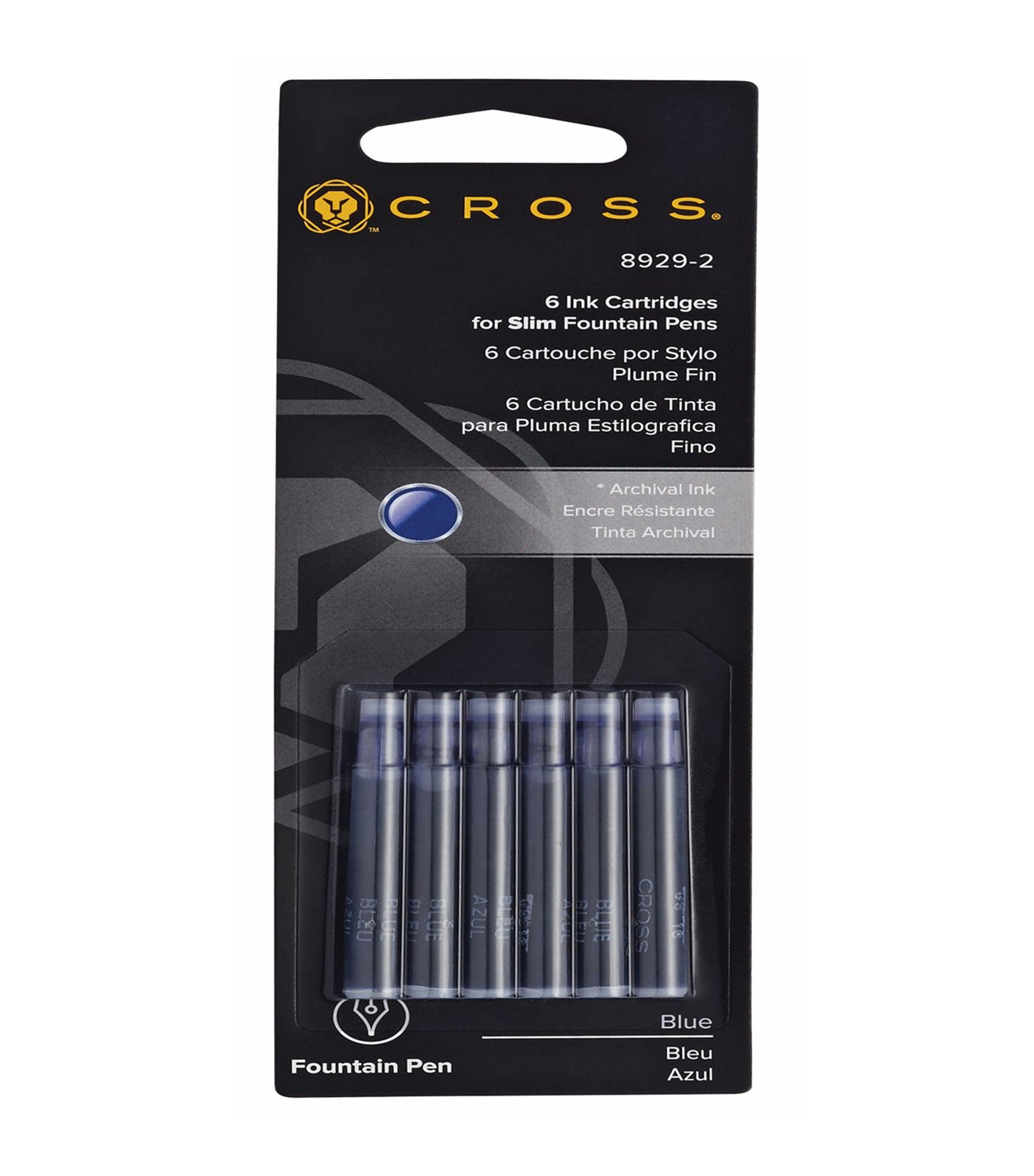 Stylo Plume Cross Aventura - Avec Cartouches D'encre Bleue, Neuf Et élégant