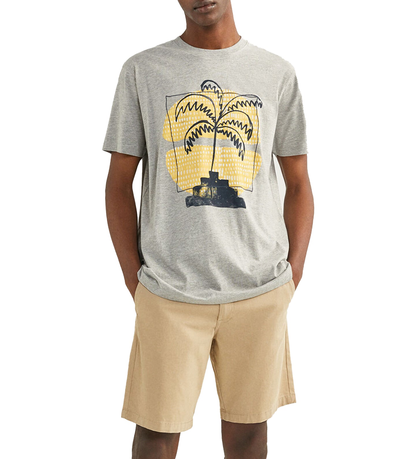 springfield palm tree t-shirt - dark grey