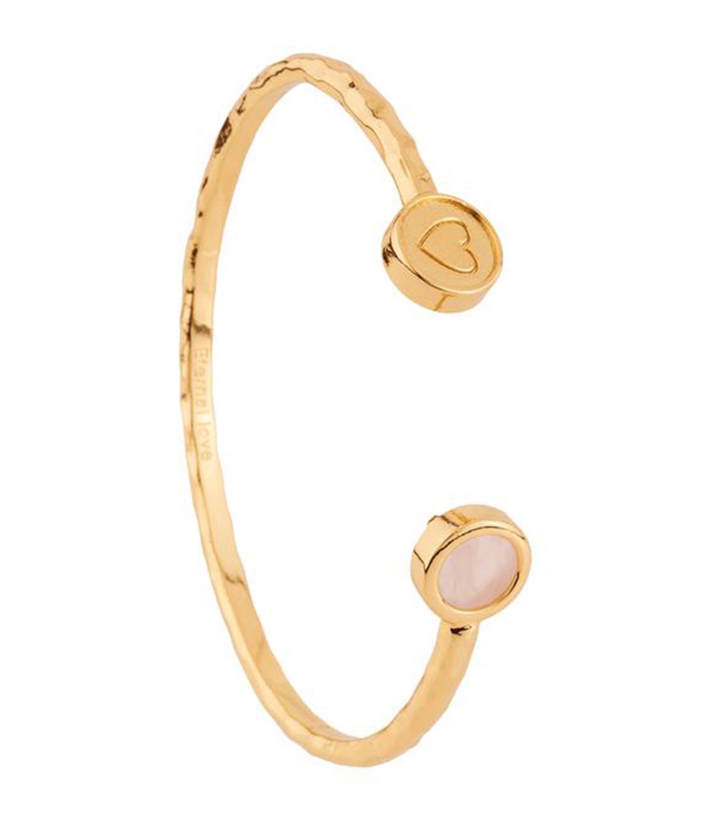 les néréides lucky bangle with love stone and crown