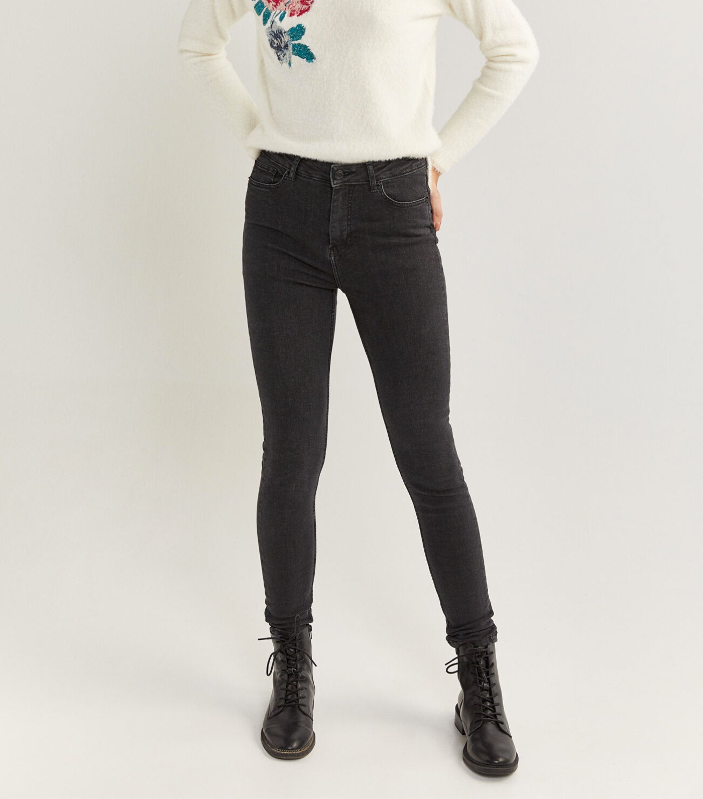 Sculpt Denim Trousers Black