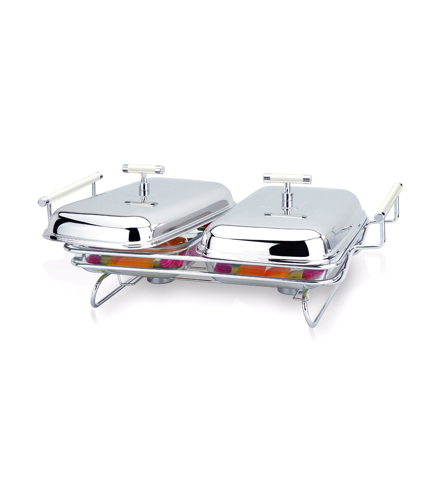 Perle Rectangular Stainless Steel Double Warmer - 1.5 Liters