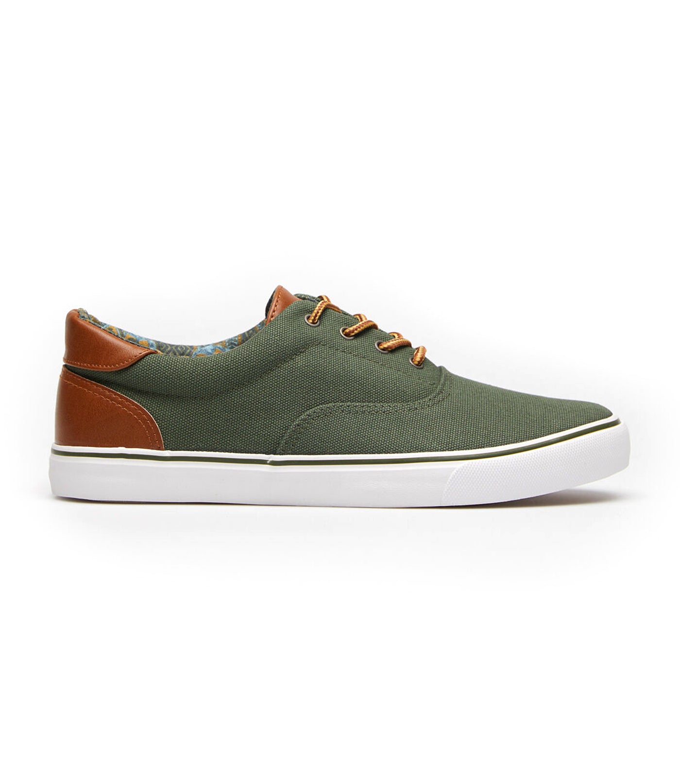 springfield cotton lace-up skater sneakers - green