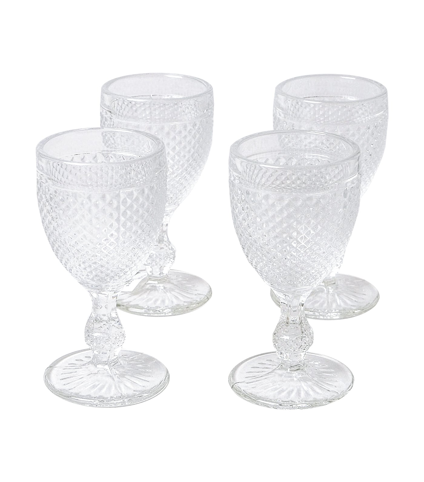 vista alegre bicos incolor set with 4 white wine goblets