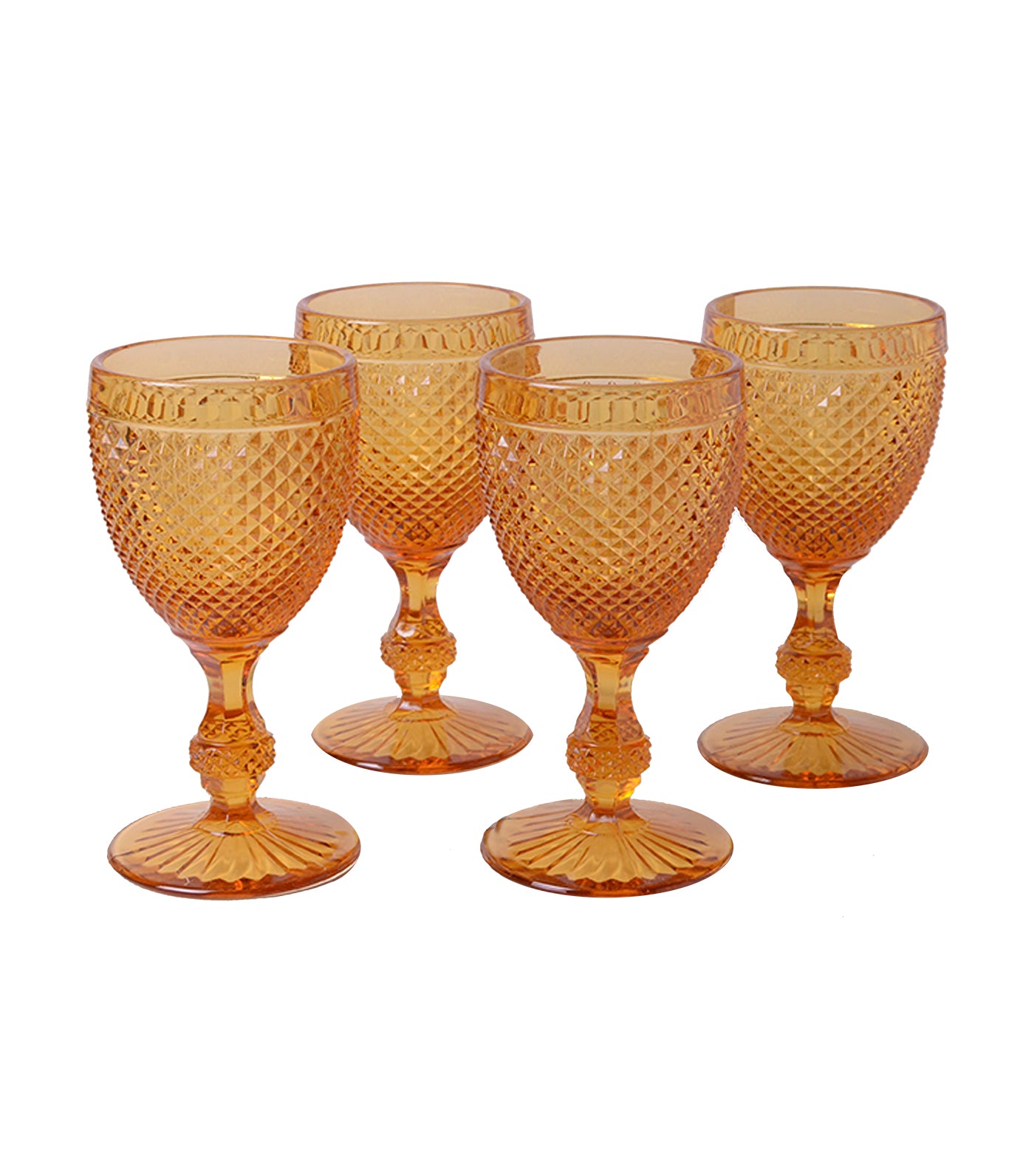 vista alegre bicos ambar set with 4 red wine goblets
