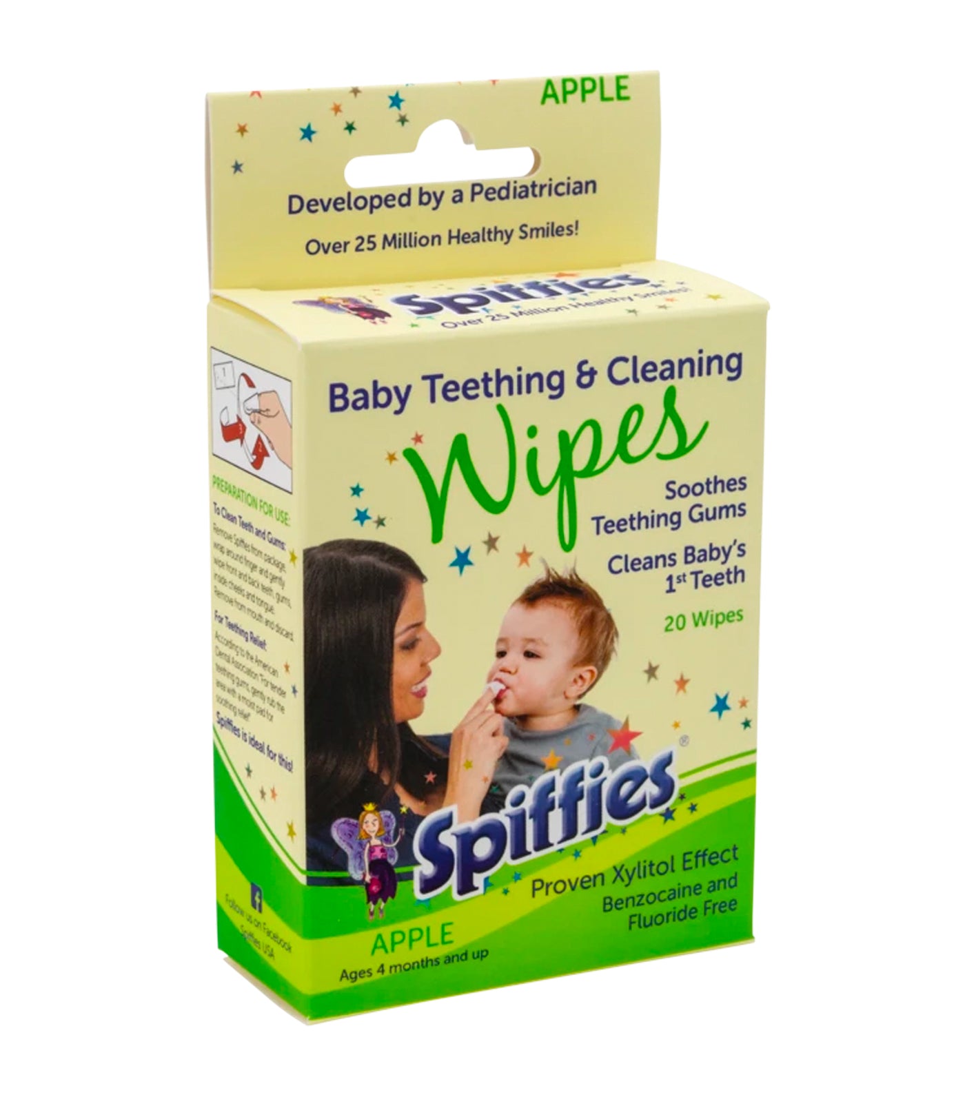 Baby Tooth Wipes 20 Pieces Apple