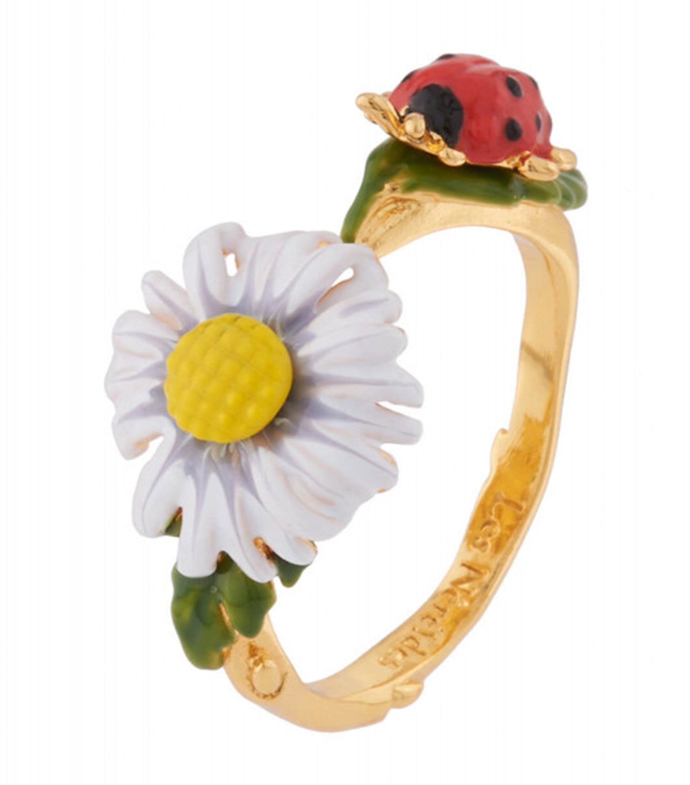 les néréides country daisy and ladybug ring