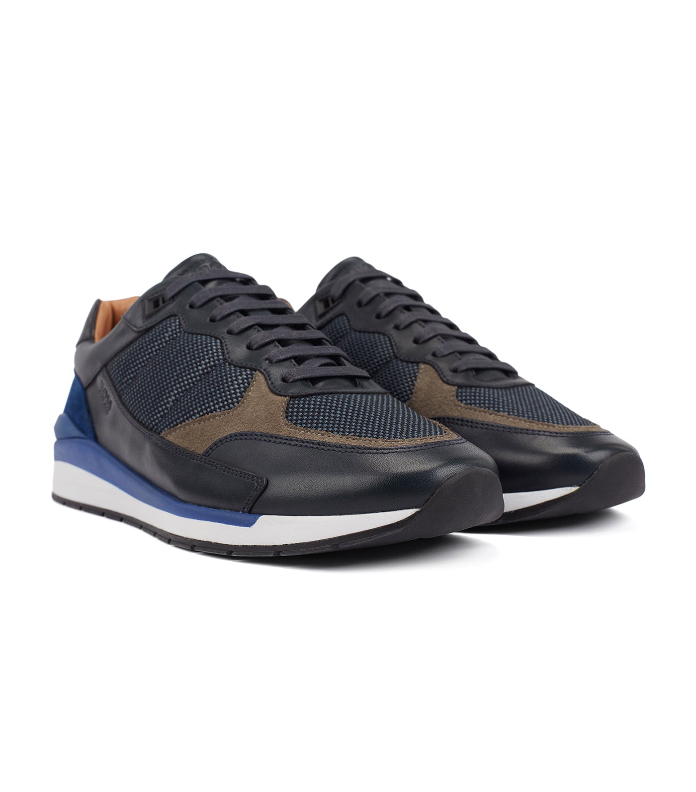 Running-Inspired Hybrid Trainers with Pop-Color Accents Open Blue