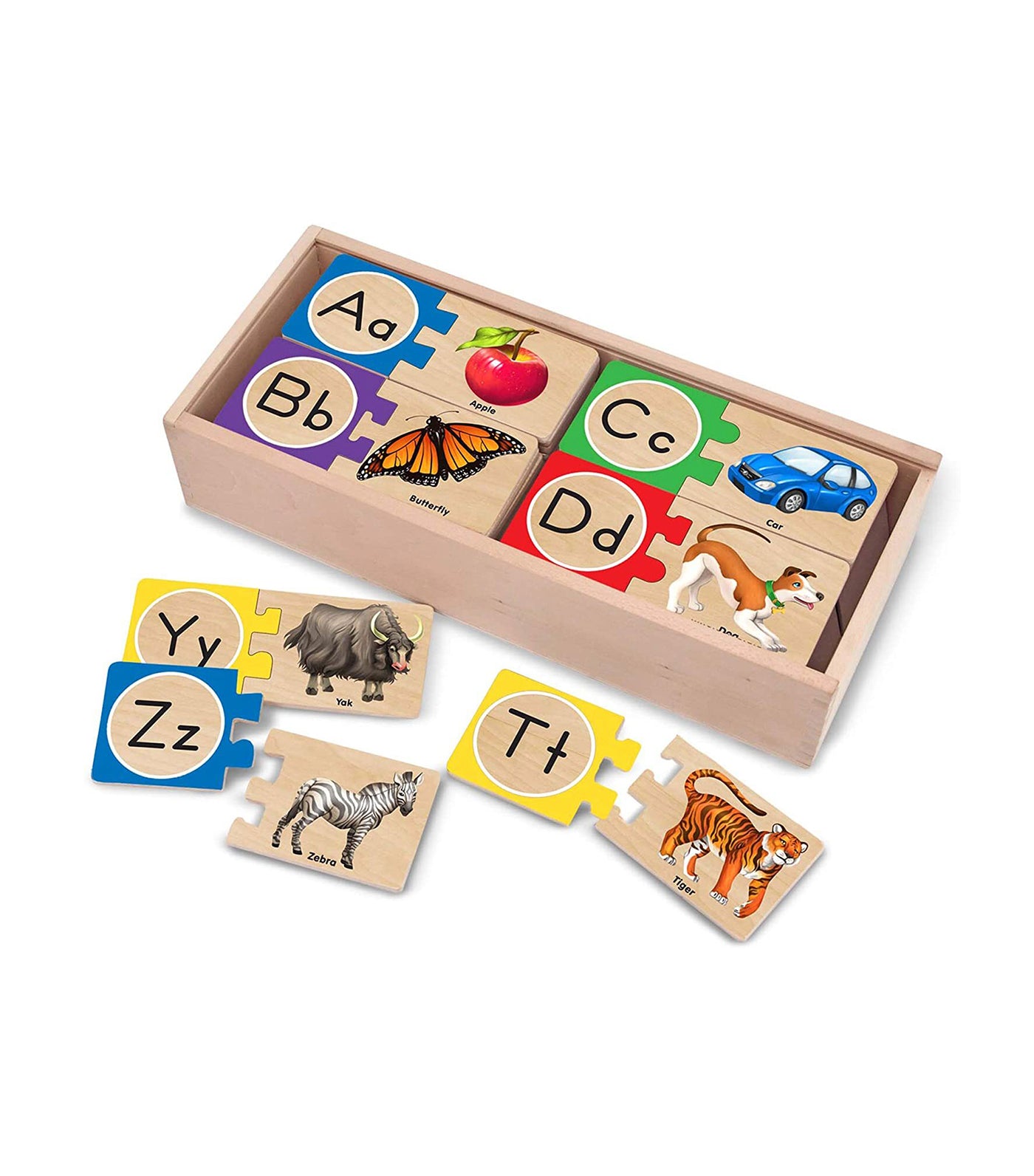 melissa & doug self-correcting alphabet letter puzzles