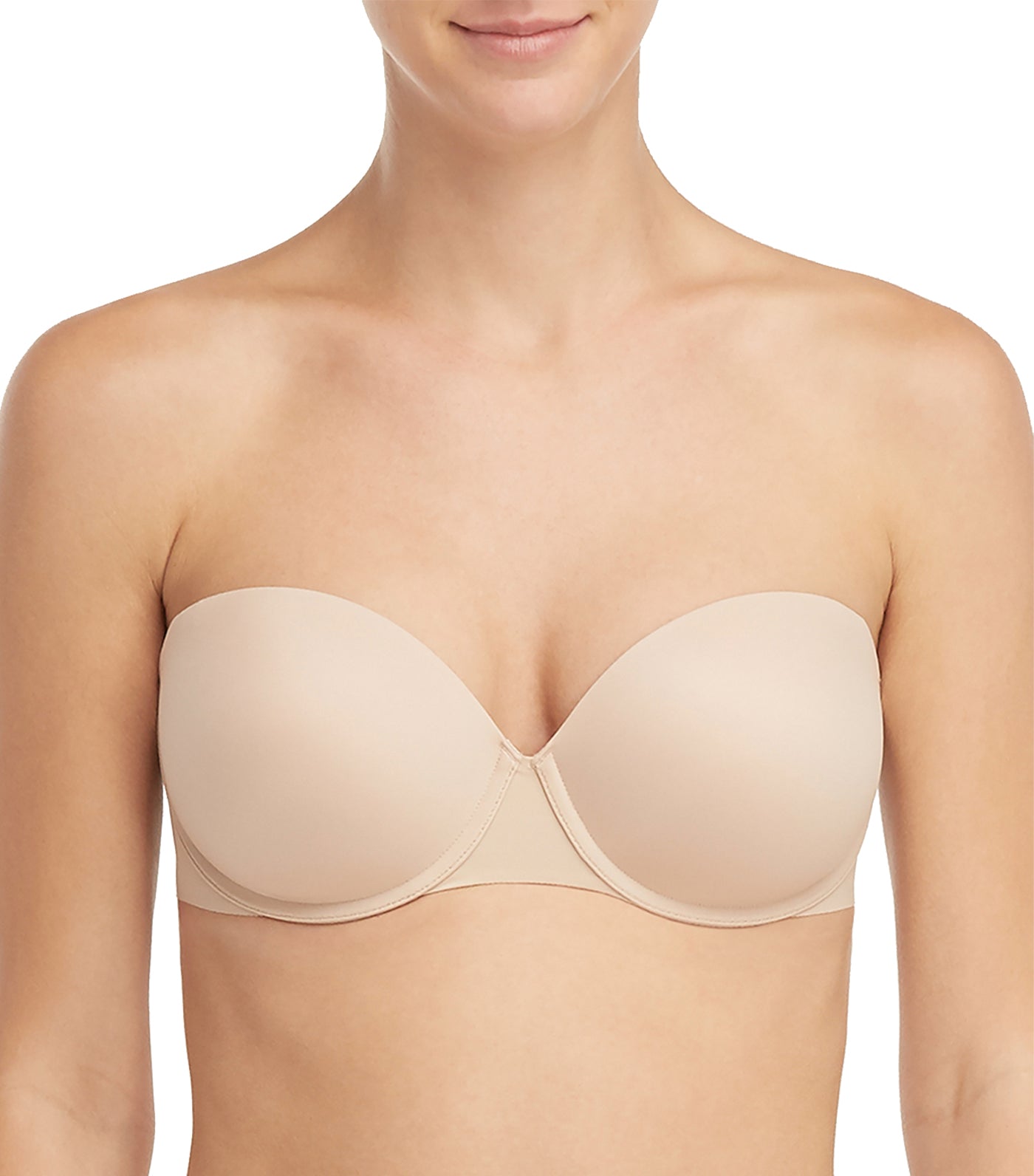 spanx up for anything strapless bra champagne beige