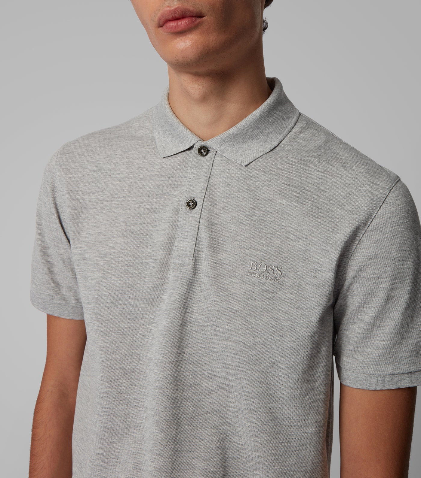 Pallas Pima-Cotton Piqué Polo Shirt Light Gray