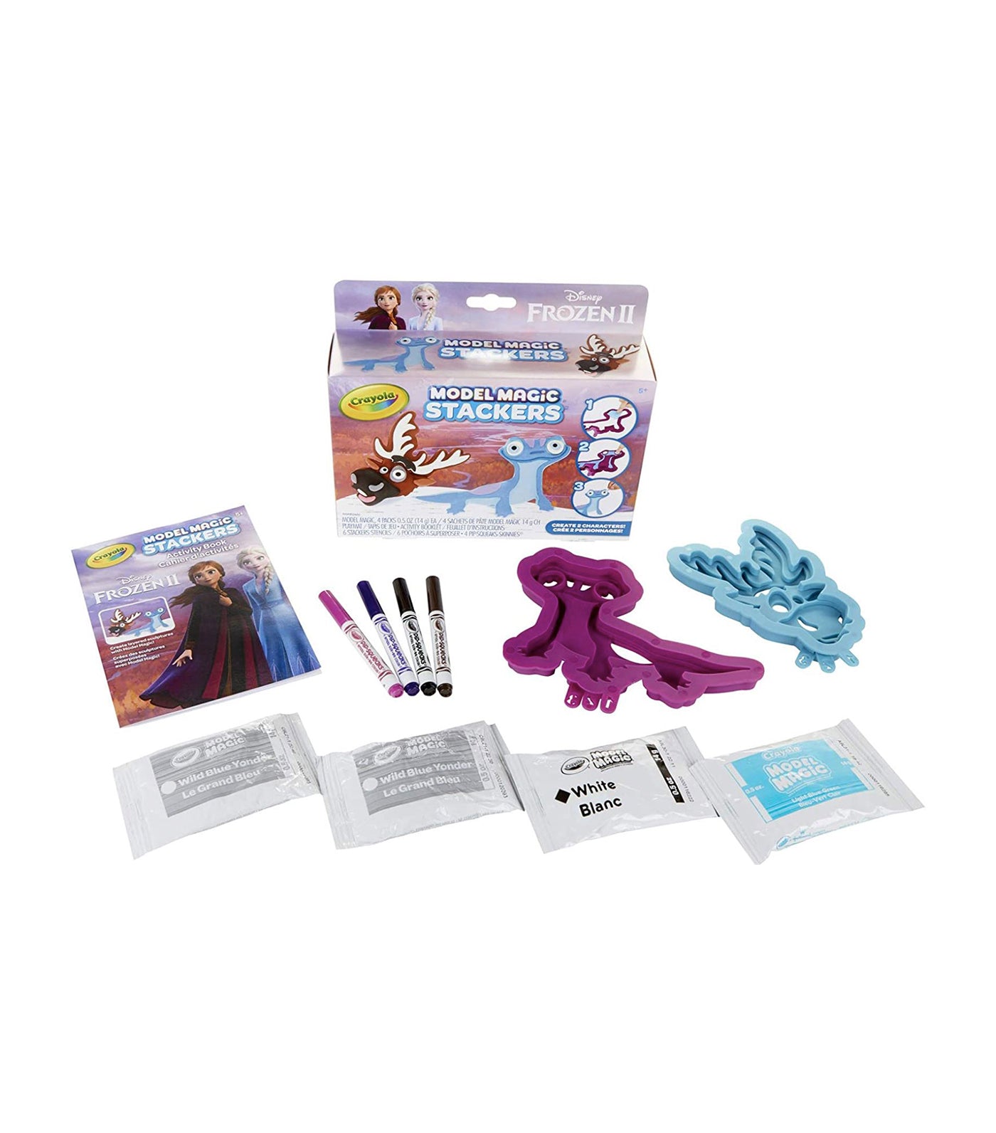 crayola model magic frozen 2 stackers craft kit - sven & fire salamander