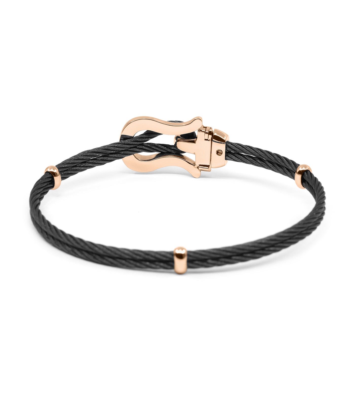 Charl Bonifacio Bangle Black and Rose Gold