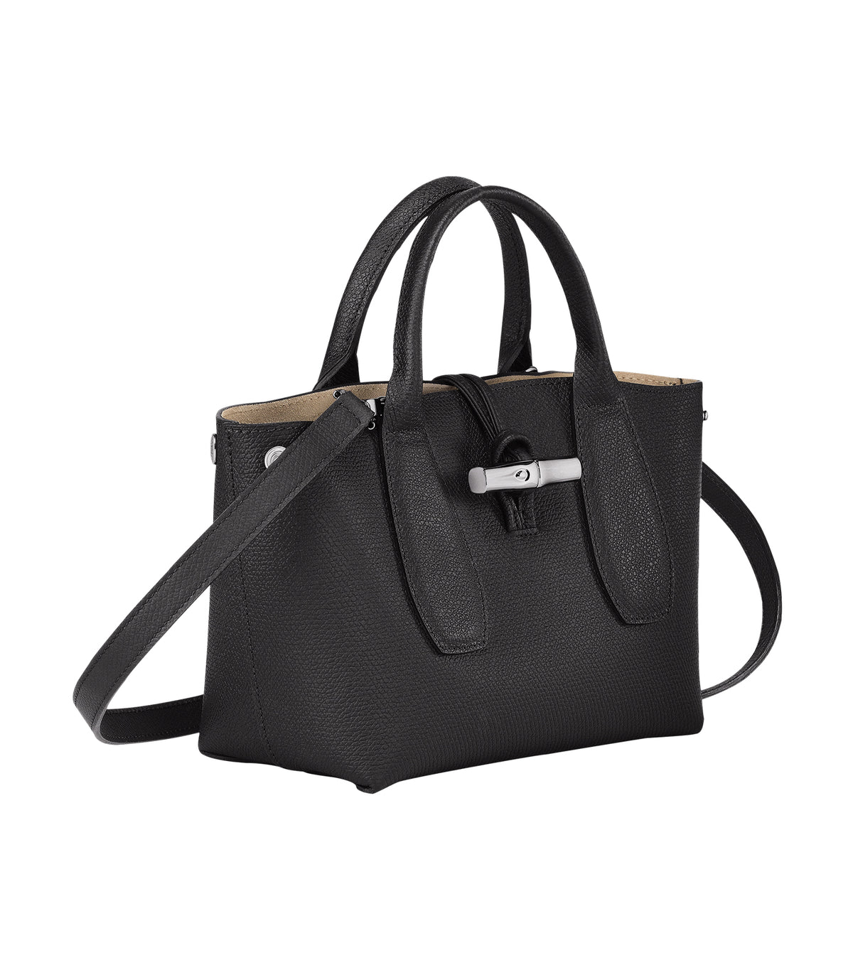 Longchamp Roseau Top Handle Bag S Black