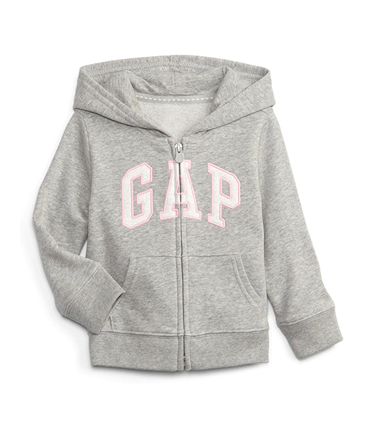 Toddler Girl Gap Logo Full Zip Hoodie Grey Heather