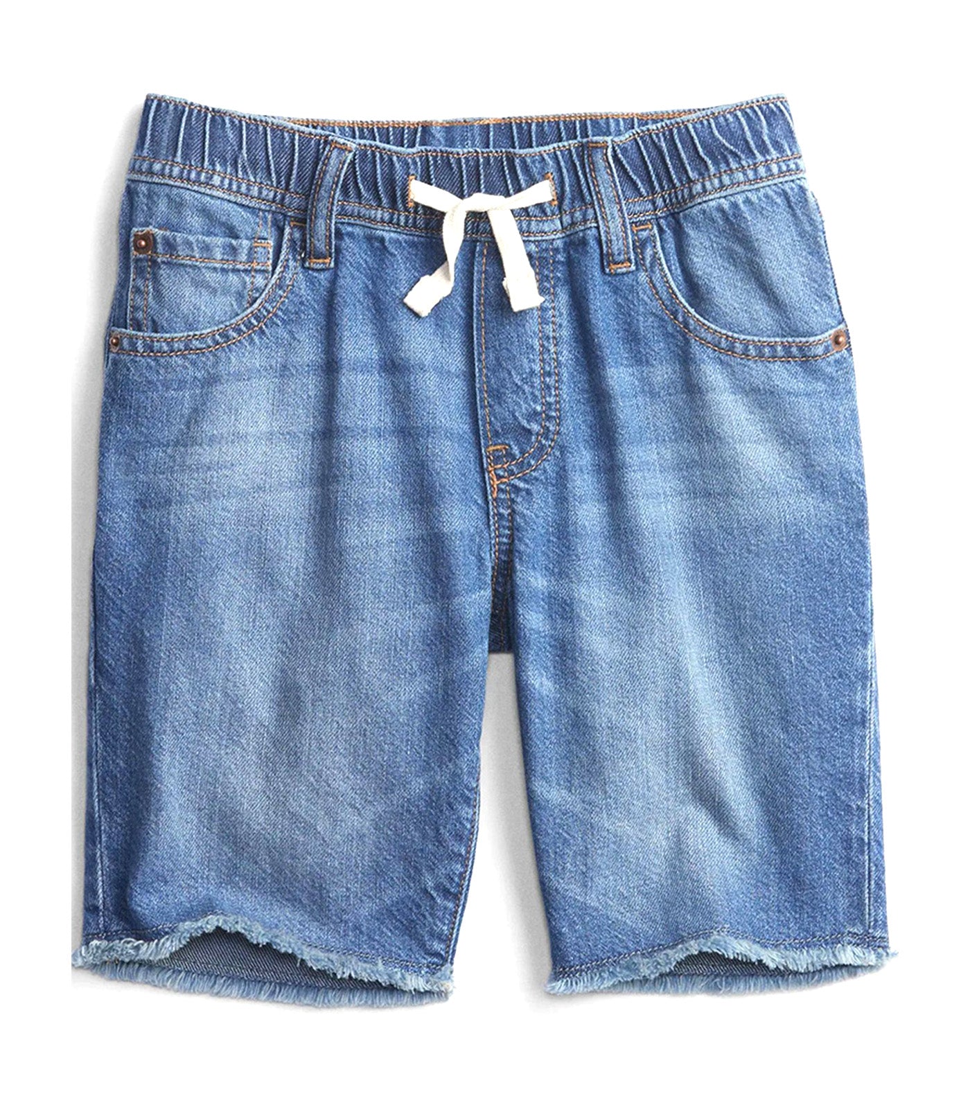 Kids Denim Pull-On Shorts with Washwell - Medium Wash