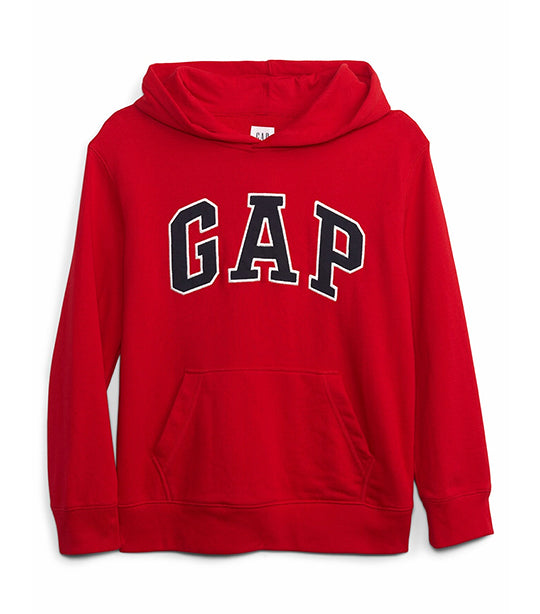 Kids New Campus Logo Hoodie Pure Red