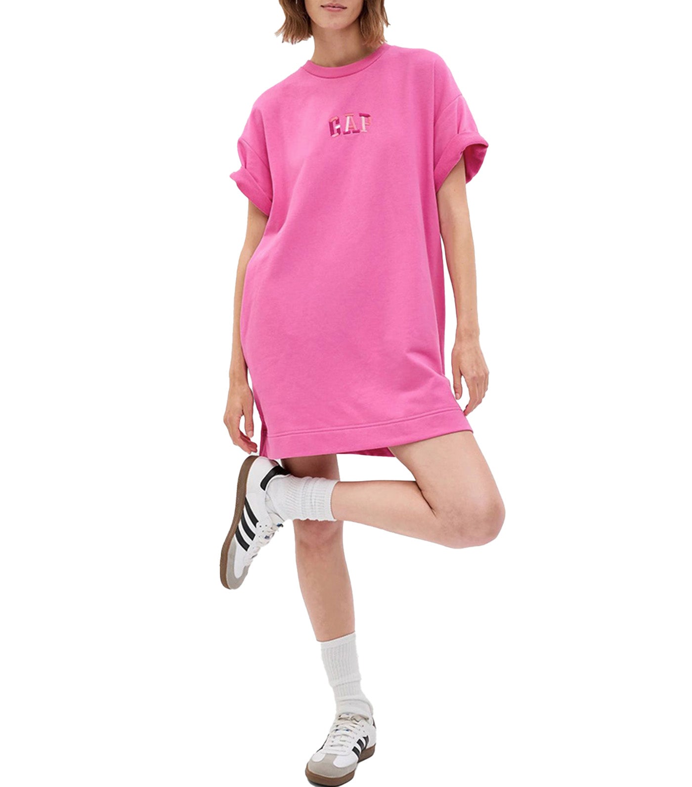 Vintage Soft Logo Sweatshirt Dress Standout Pink