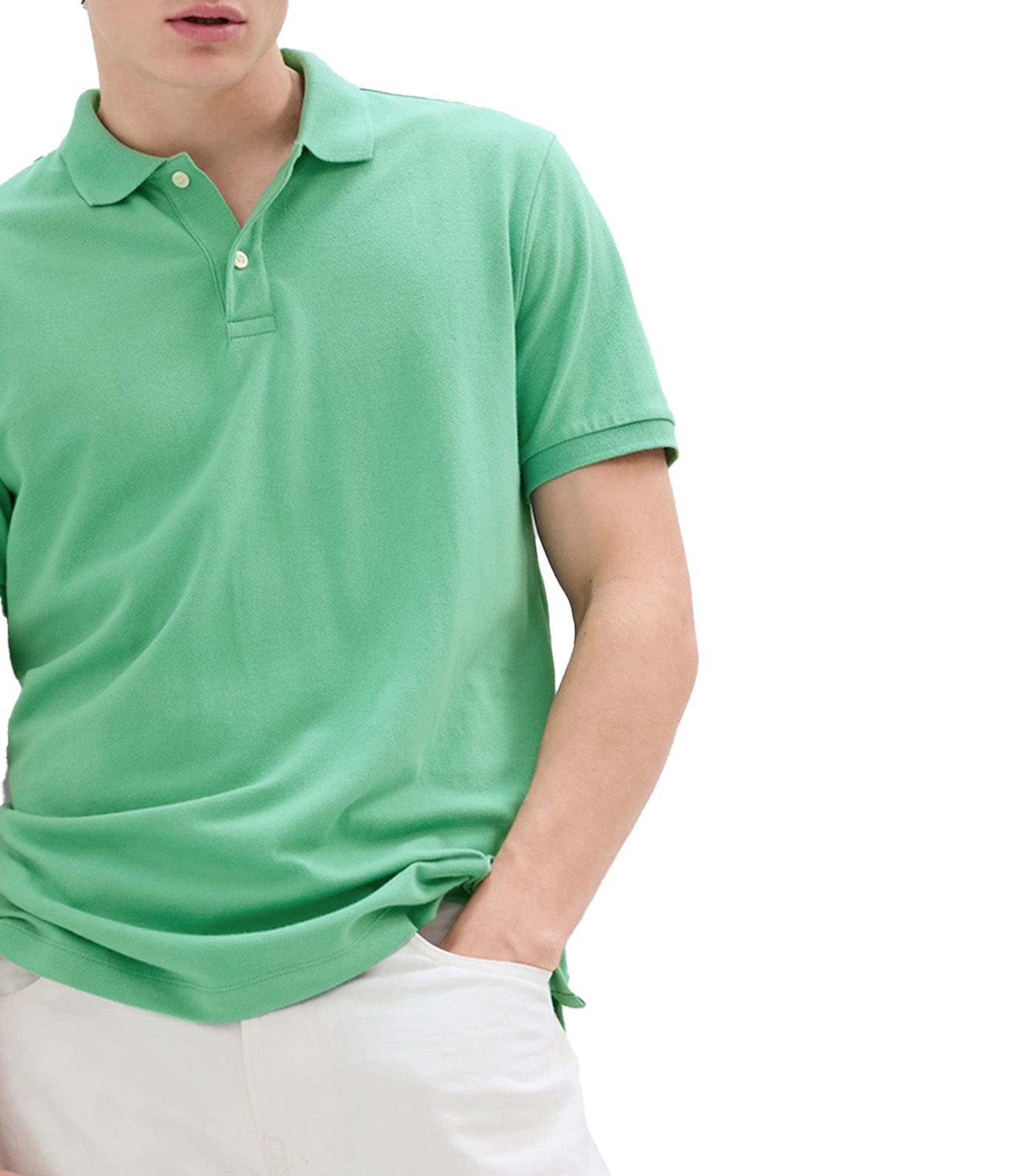 Stretch Pique Polo Shirt Mineral Green