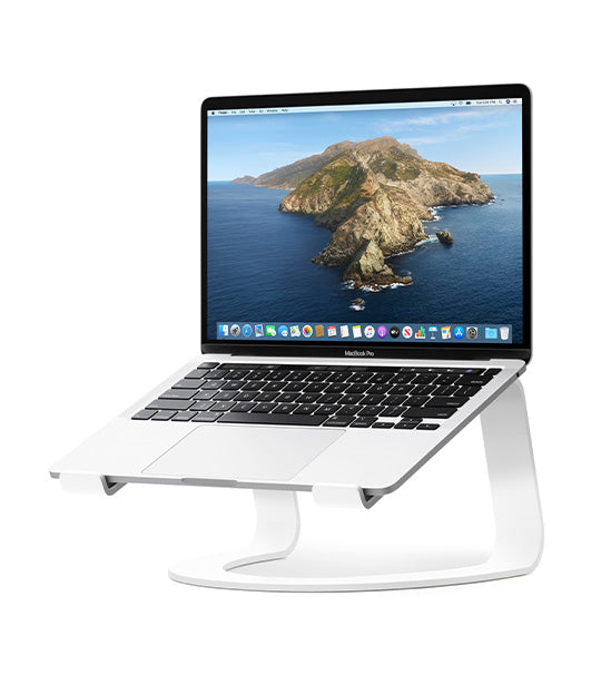 Curve Laptop Stand White