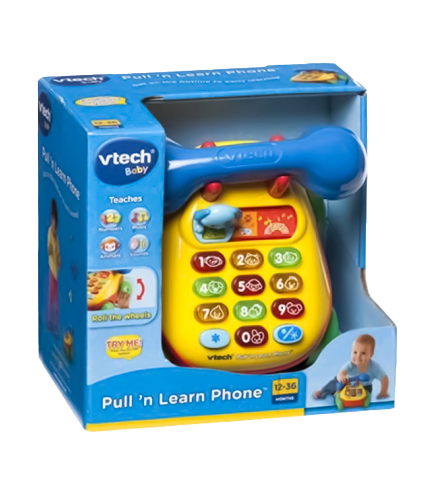 vtech pull and lights phone