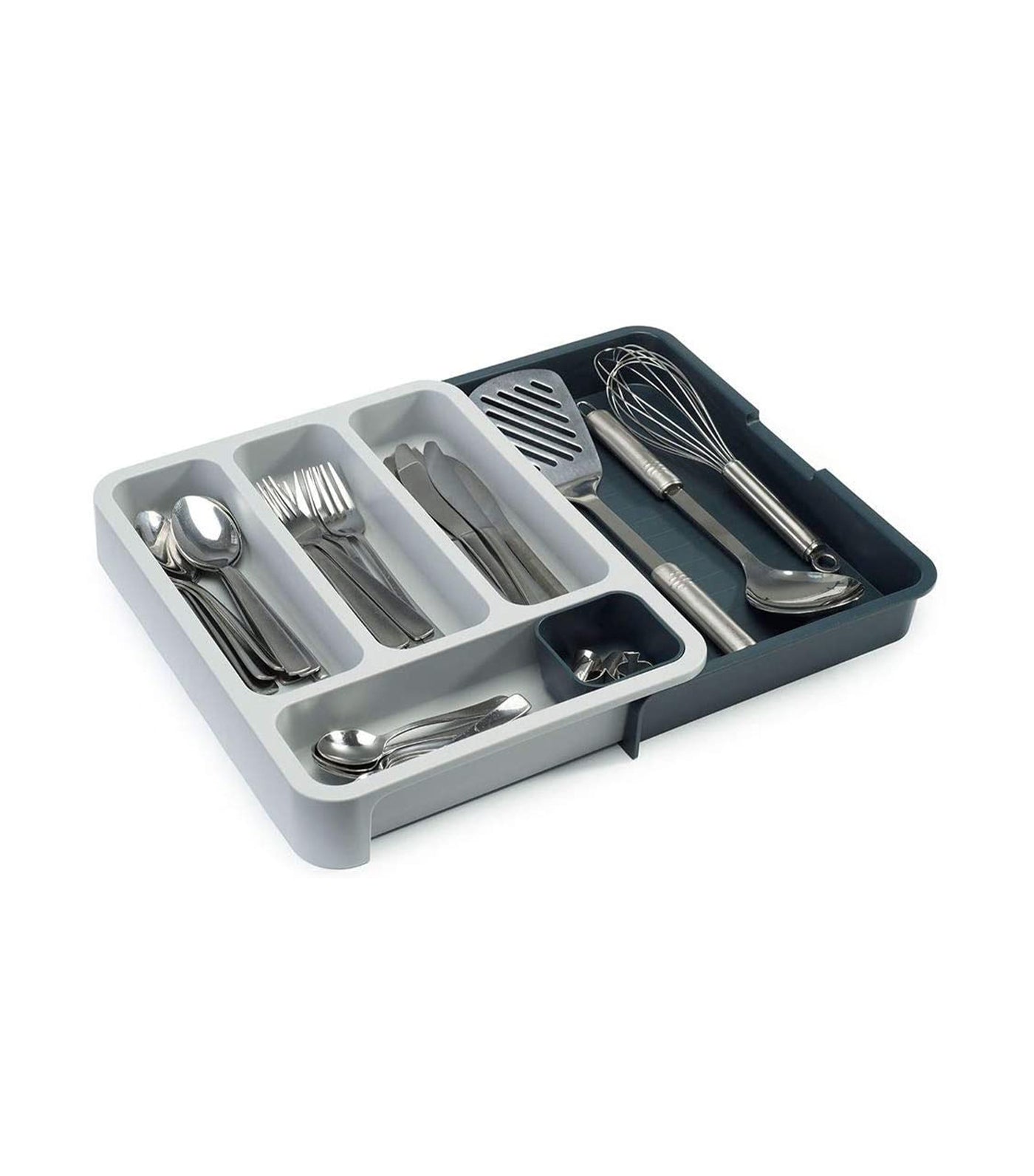 Drawer Storage Cutlery Tray Gray