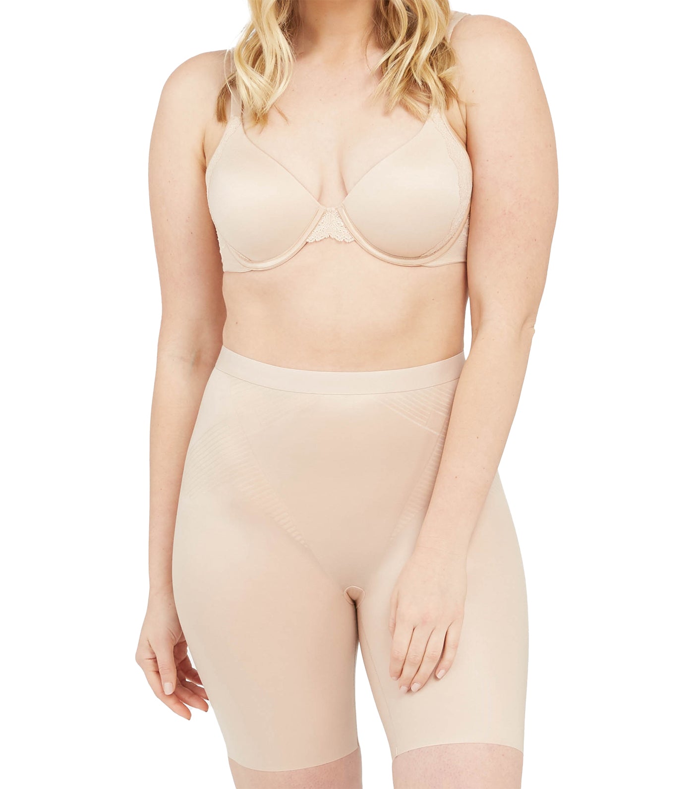 SPANX - Thinstincts 2.0 High Waisted Mid-Thigh Short - Champagne Beige
