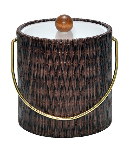 Mr. Ice Bucket Maldives Wicker Ice Bucket - Espresso