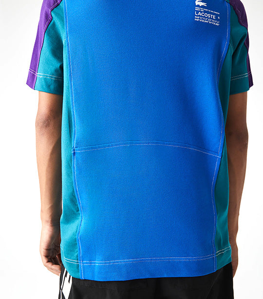 Men's Héritage Regular Fit Color-Block Stretch Piqué T-Shirt Marina/Danube/Samui