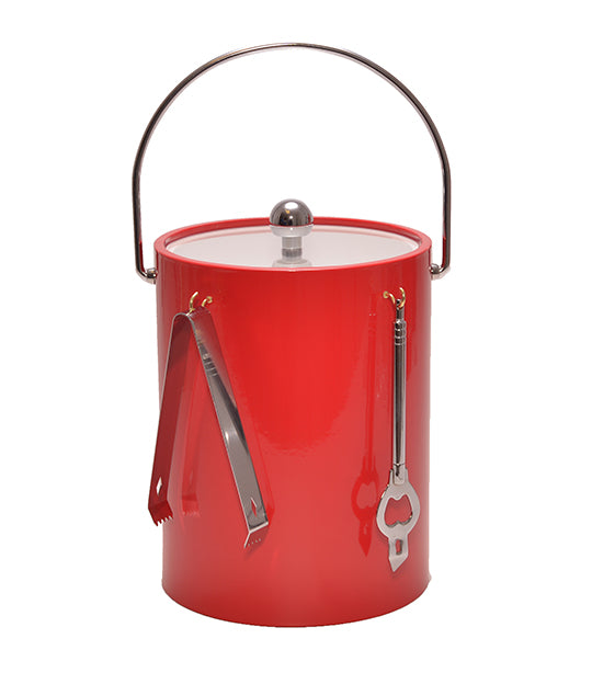 Libbey Ice Bucket with Tools - Red