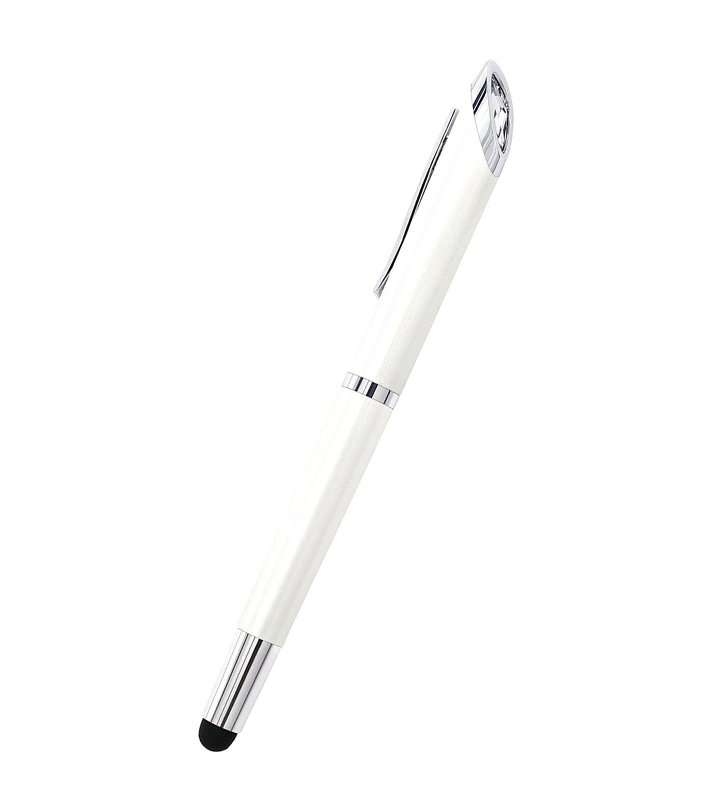 swarovski crystal starlight stylus ballpoint pen, white