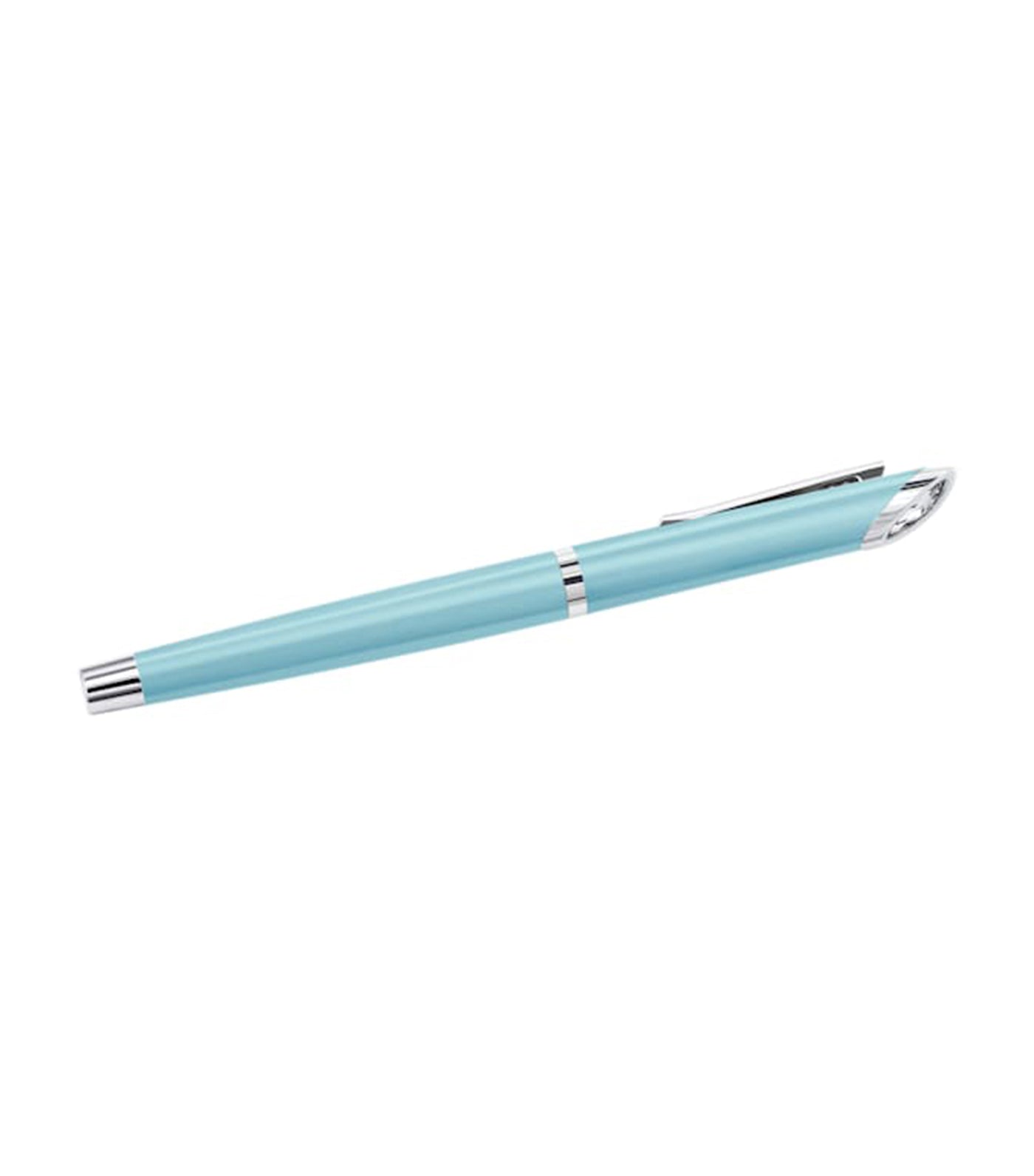 swarovski crystal starlight rollerball pen, light blue