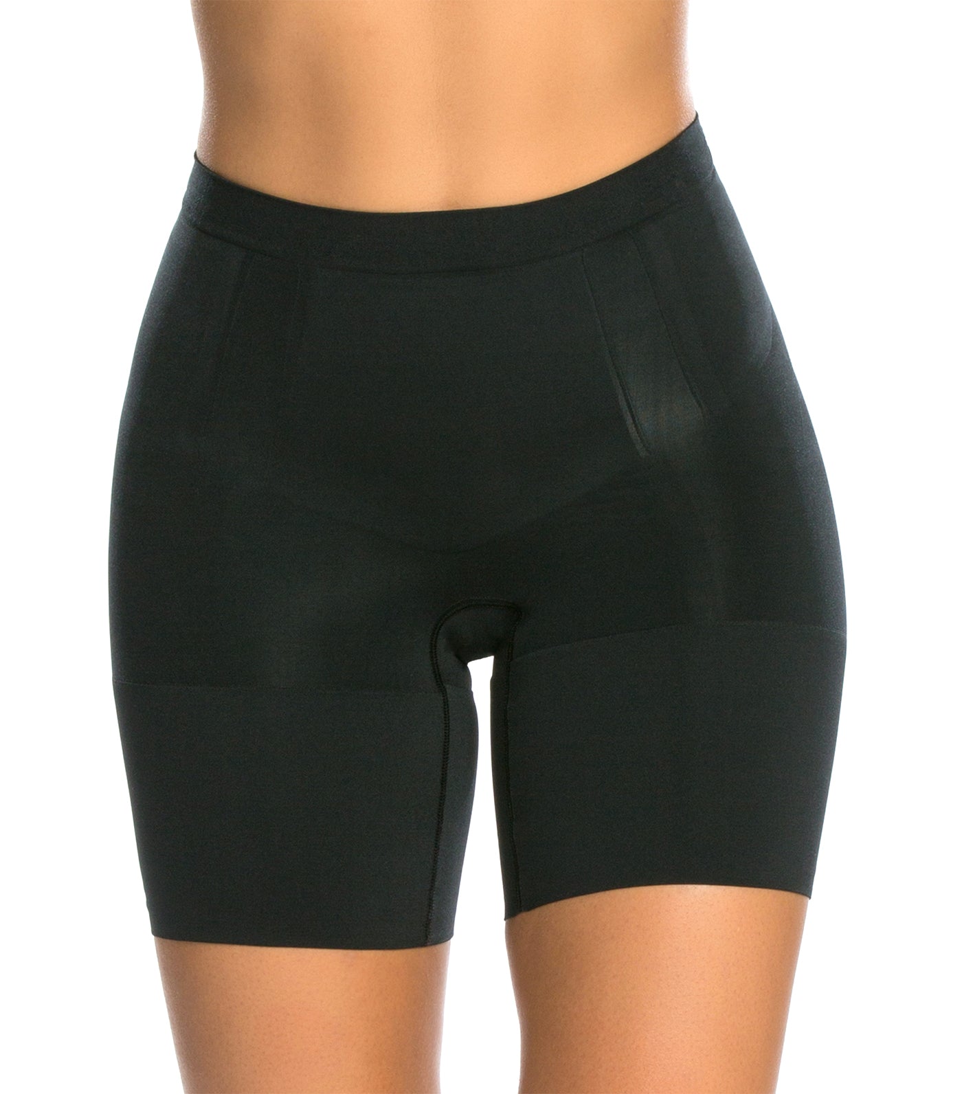SPANX Assets Women Mid-Thigh Shaping High-Waist Short Black 1X at   Women's Clothing store