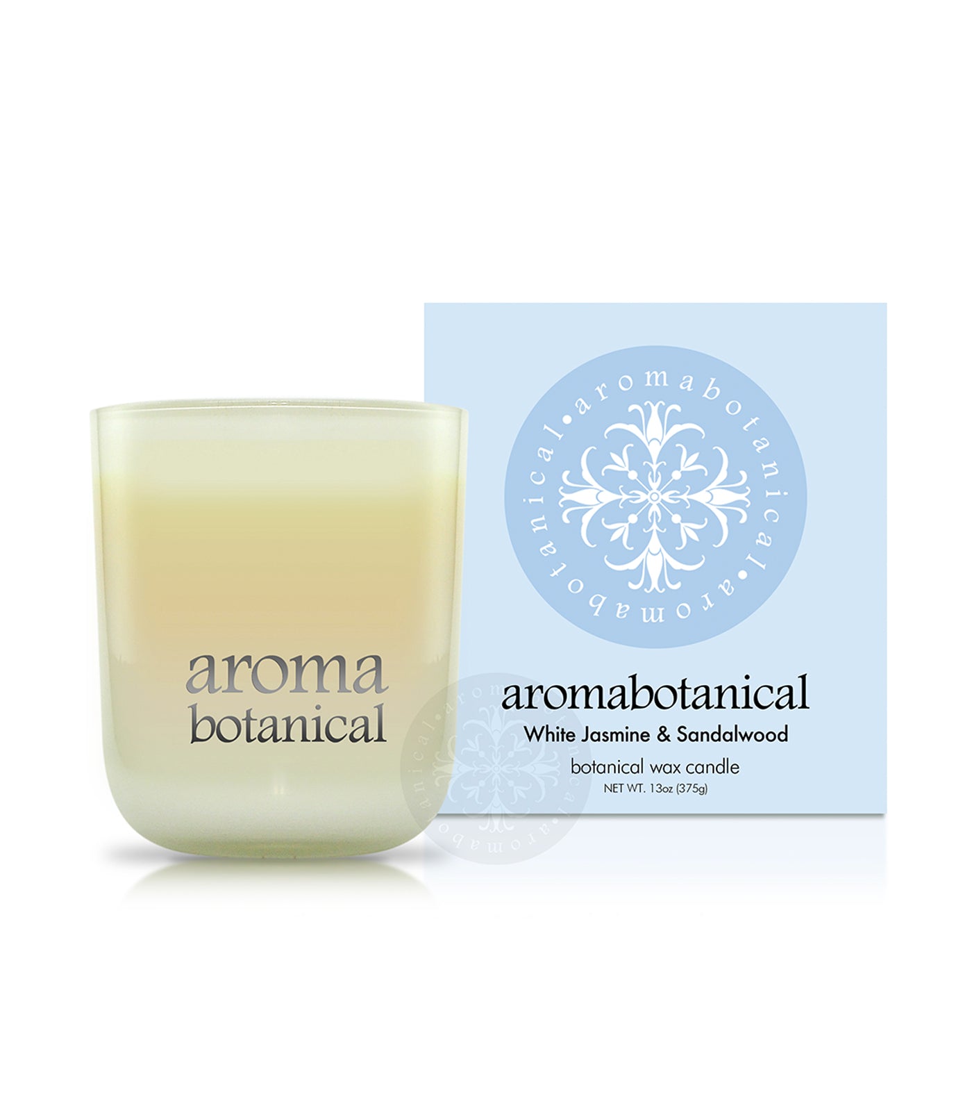 aromabotanical white jasmine & sandalwood 375g candle
