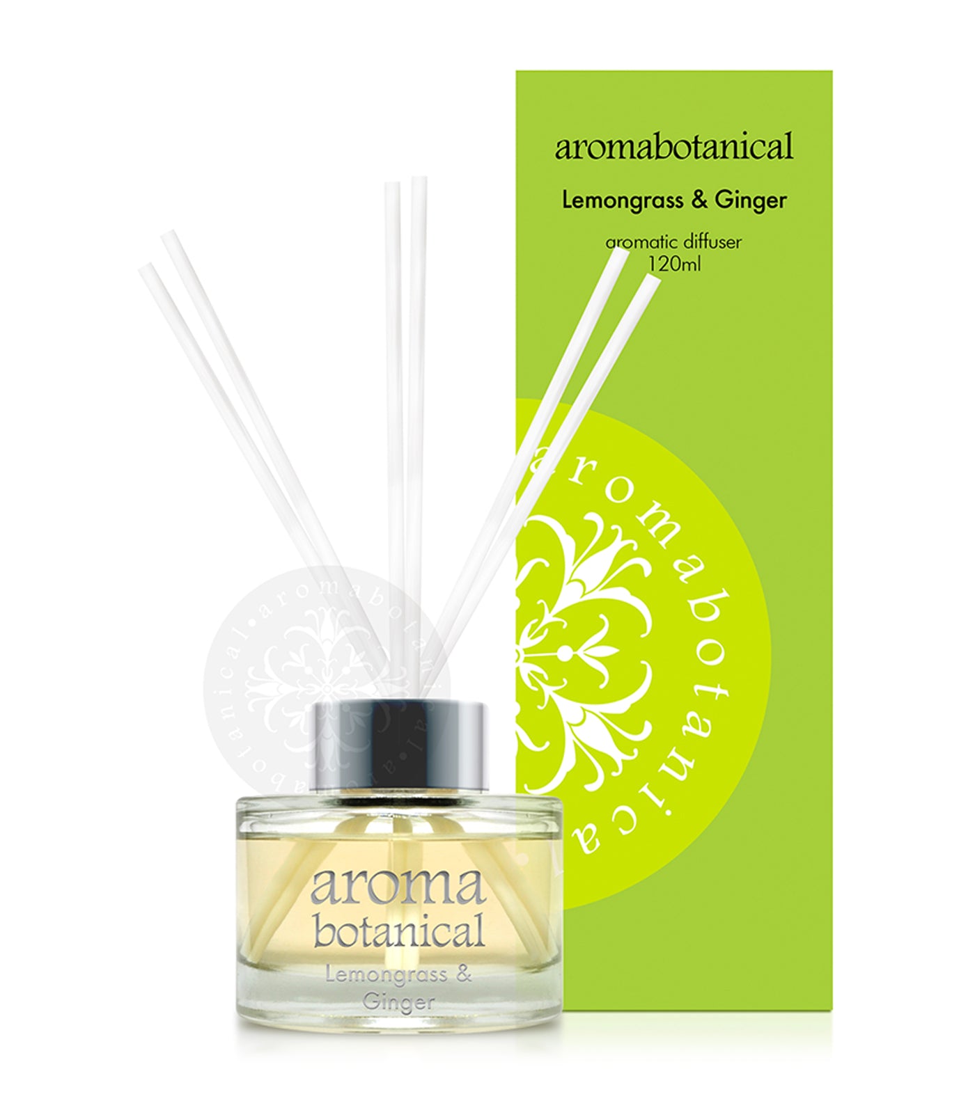aromabotanical lemongrass & ginger 120ml reed diffuser
