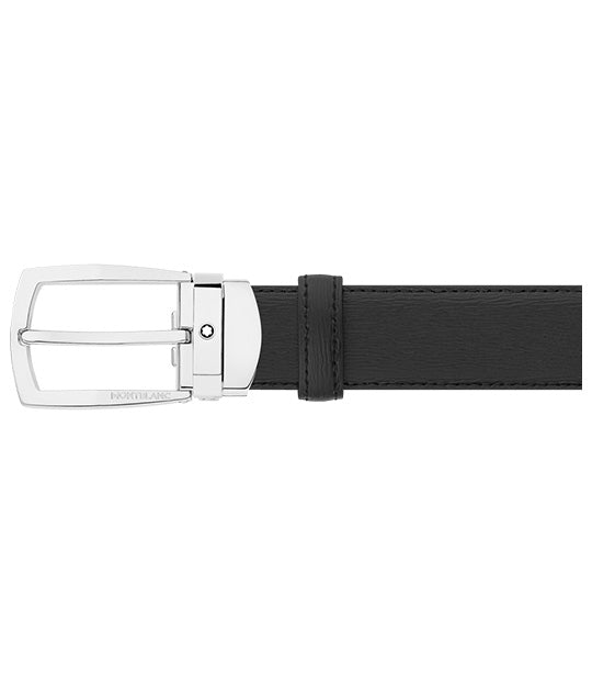 30mm Leather Belt Black