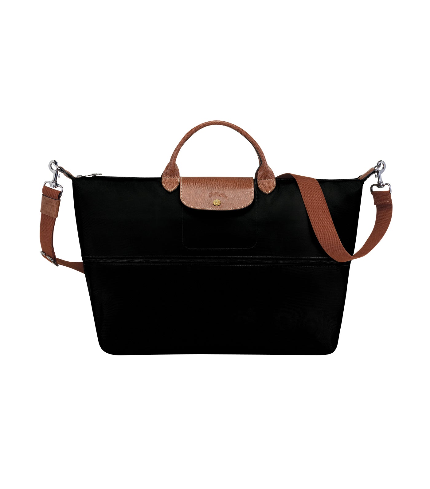 Longchamp black best sale travel bag