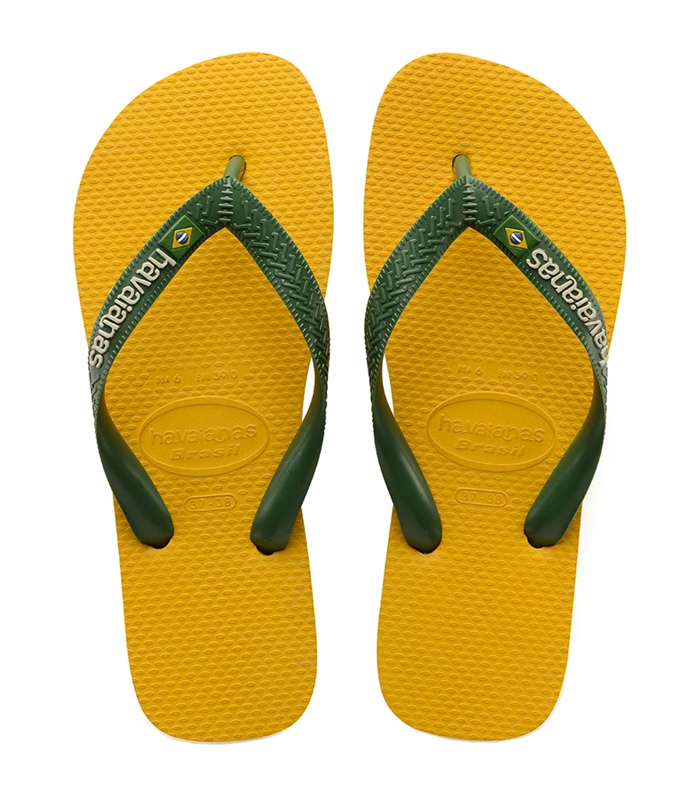 Brazil Logo Flip Flops Banana Yellow